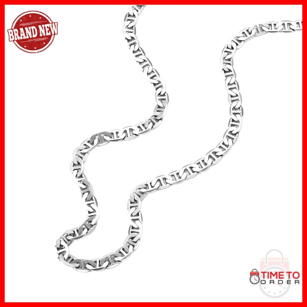Stainless Steel Chain Necklace with Lobster Clasp Closure for Men